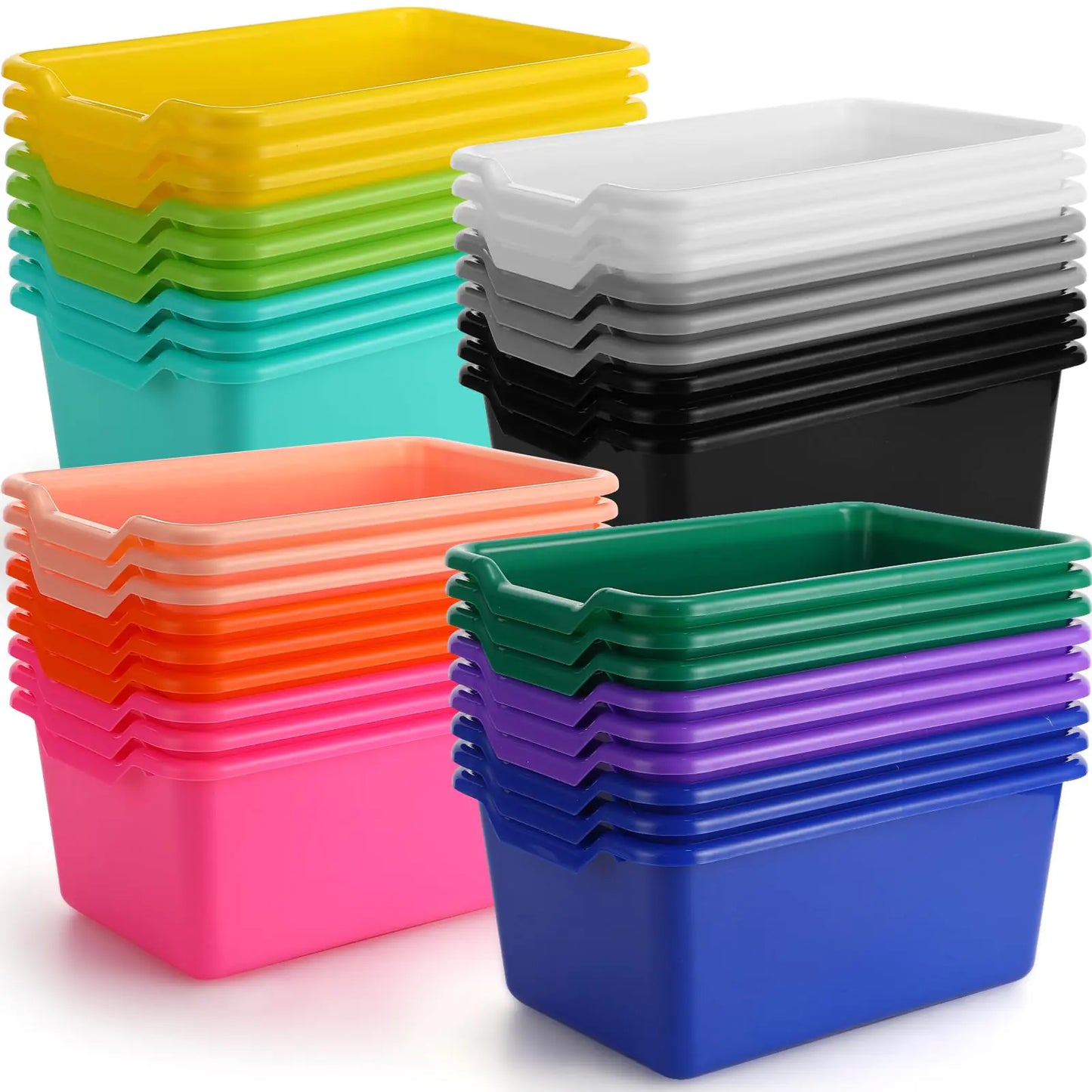 Dandat 36-Set Colorful Classroom Storage Bins