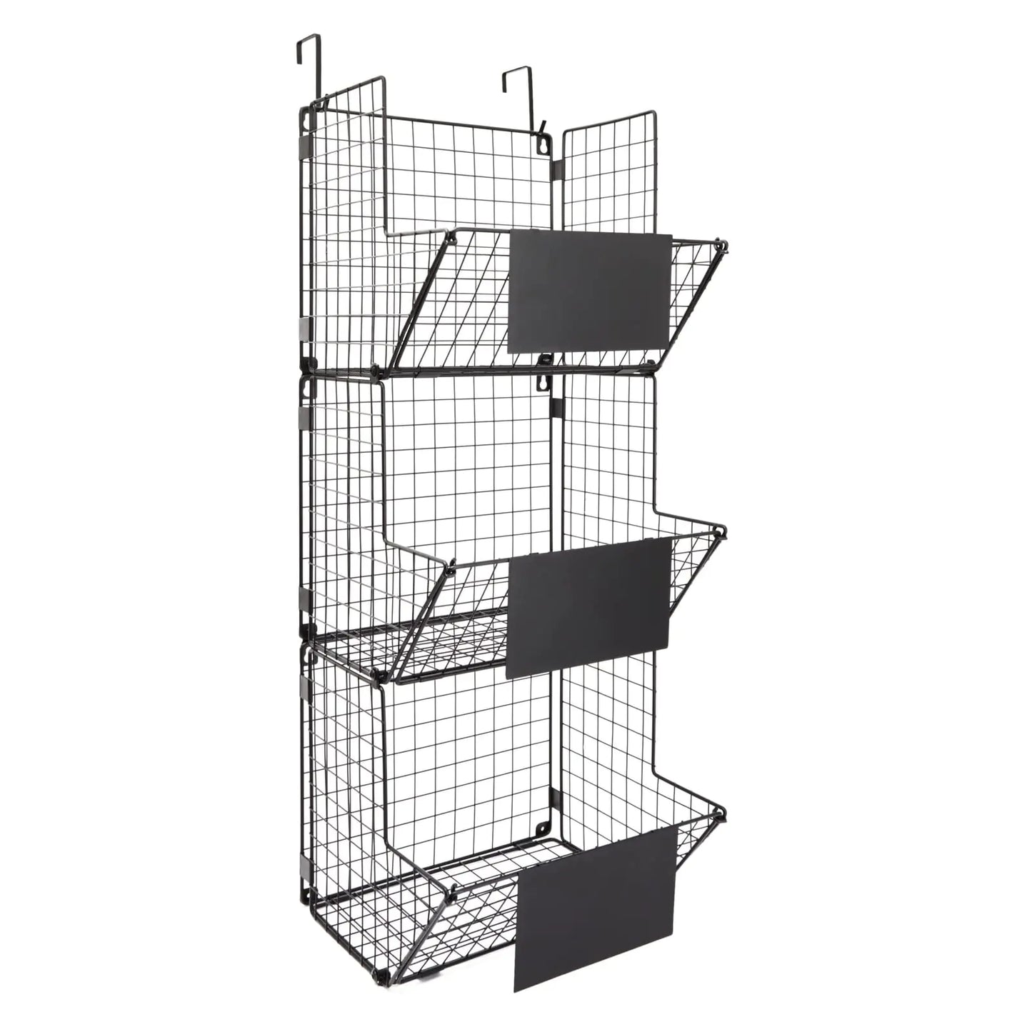Juvale Metal 3-Tier Over Door Organizer - Black