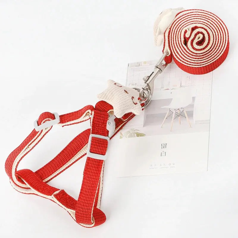 Houndstooth Adjustable Nylon Dog Leash