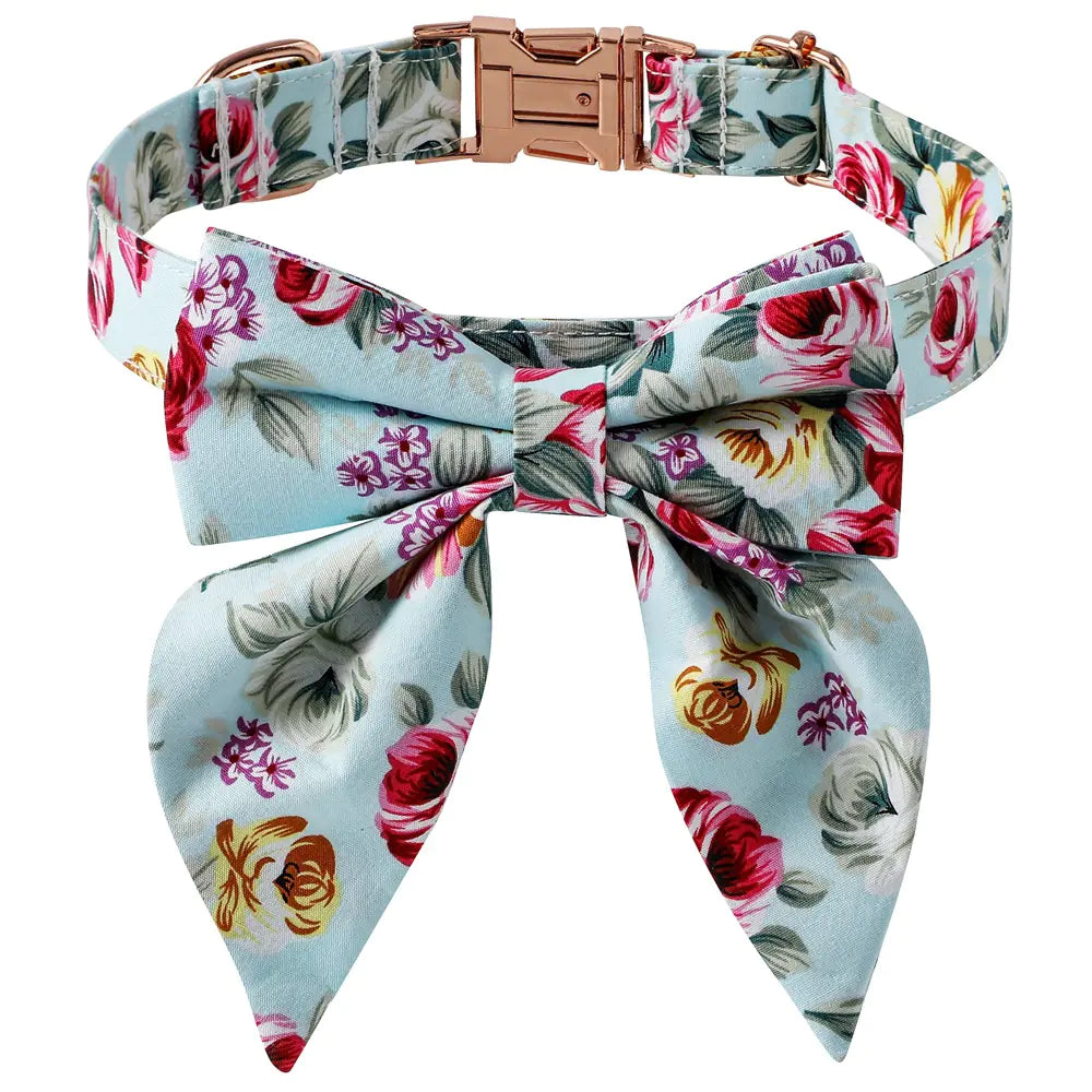 Elegant Cotton Rose Gold Dog Collar