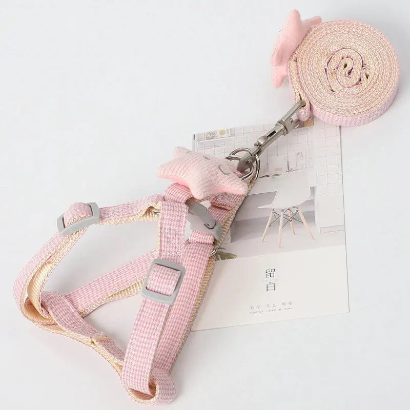 Houndstooth Adjustable Nylon Dog Leash