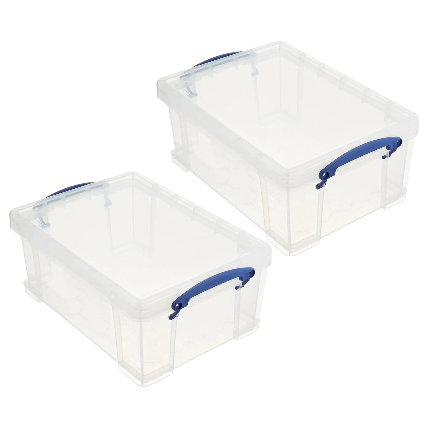 Essential 9L Clear Storage Bins with Secure Lids (2-Pack)