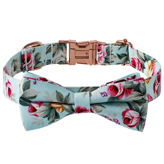 Elegant Cotton Rose Gold Dog Collar