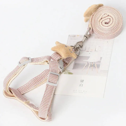 Houndstooth Adjustable Nylon Dog Leash