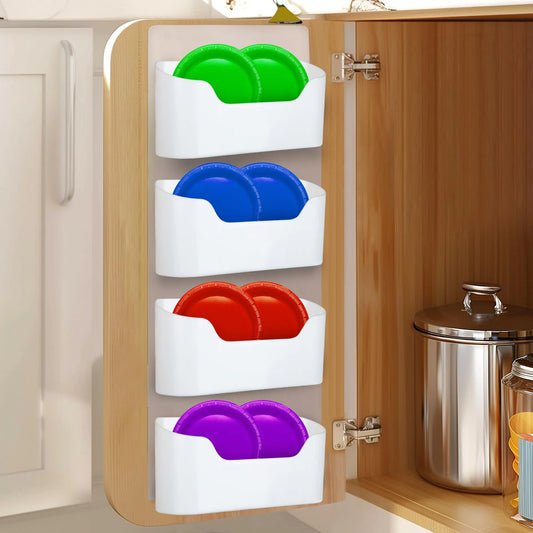 Cabinet Door Clip-on Organizer 4-Pack
